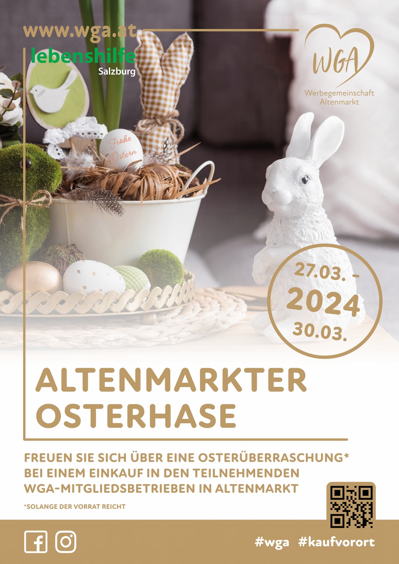 Plakat für Ostern Altenmarkt bei den WGA Mitgliedsbetrieben